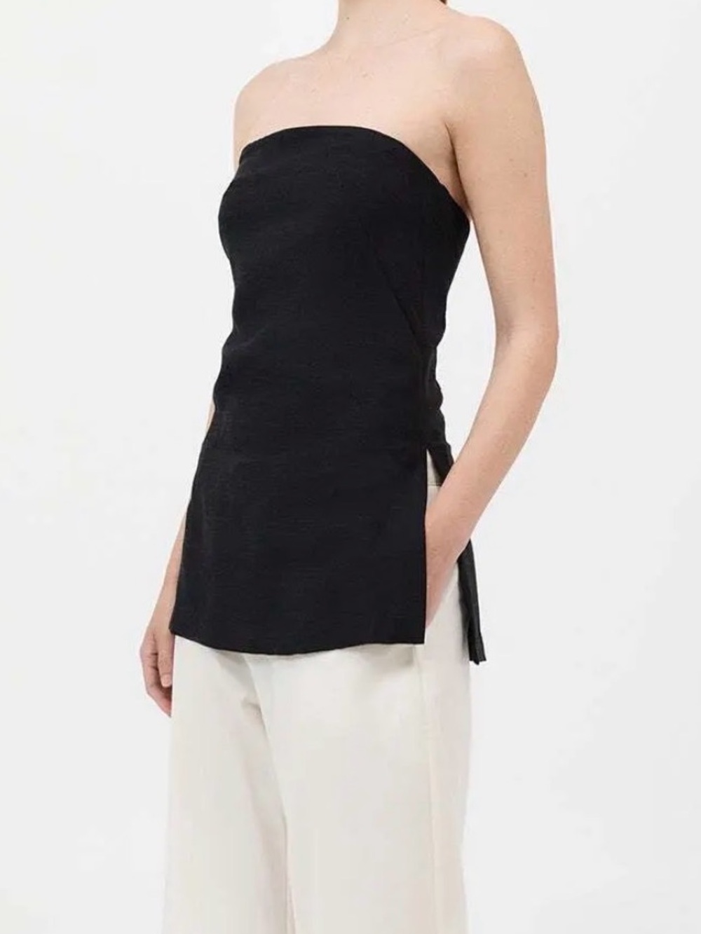 ST. AGNI Column Tunic in Black XS